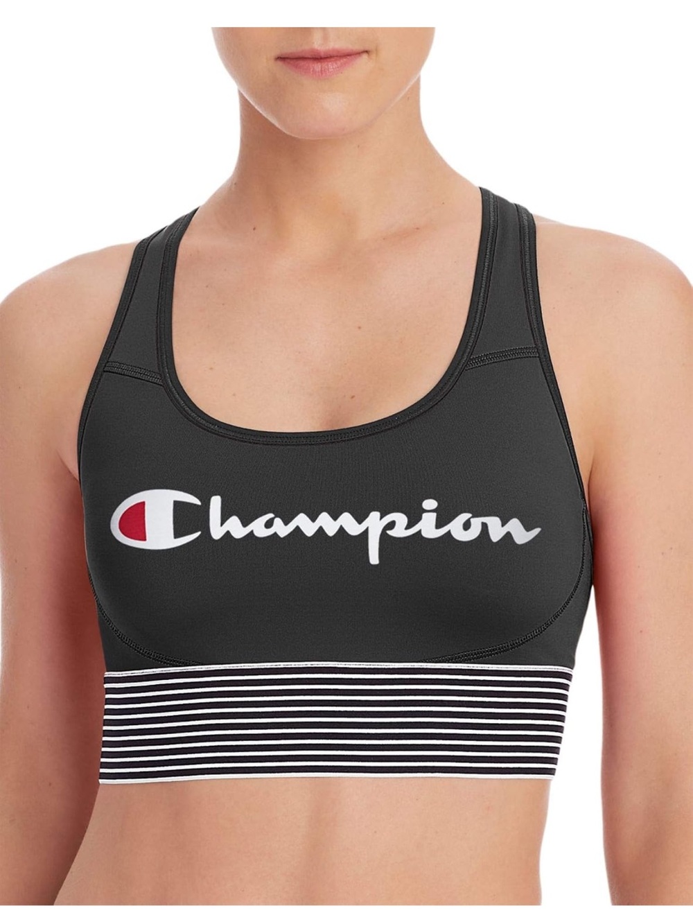 Champion The Absolute Womens Activewear Workout Longline Sports Bra In Black